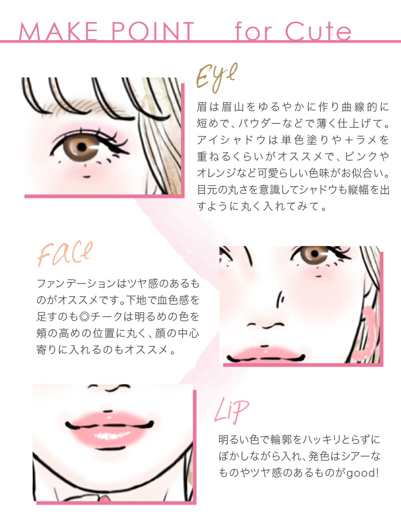 MAKE POINT for Cute Eye Face Lip